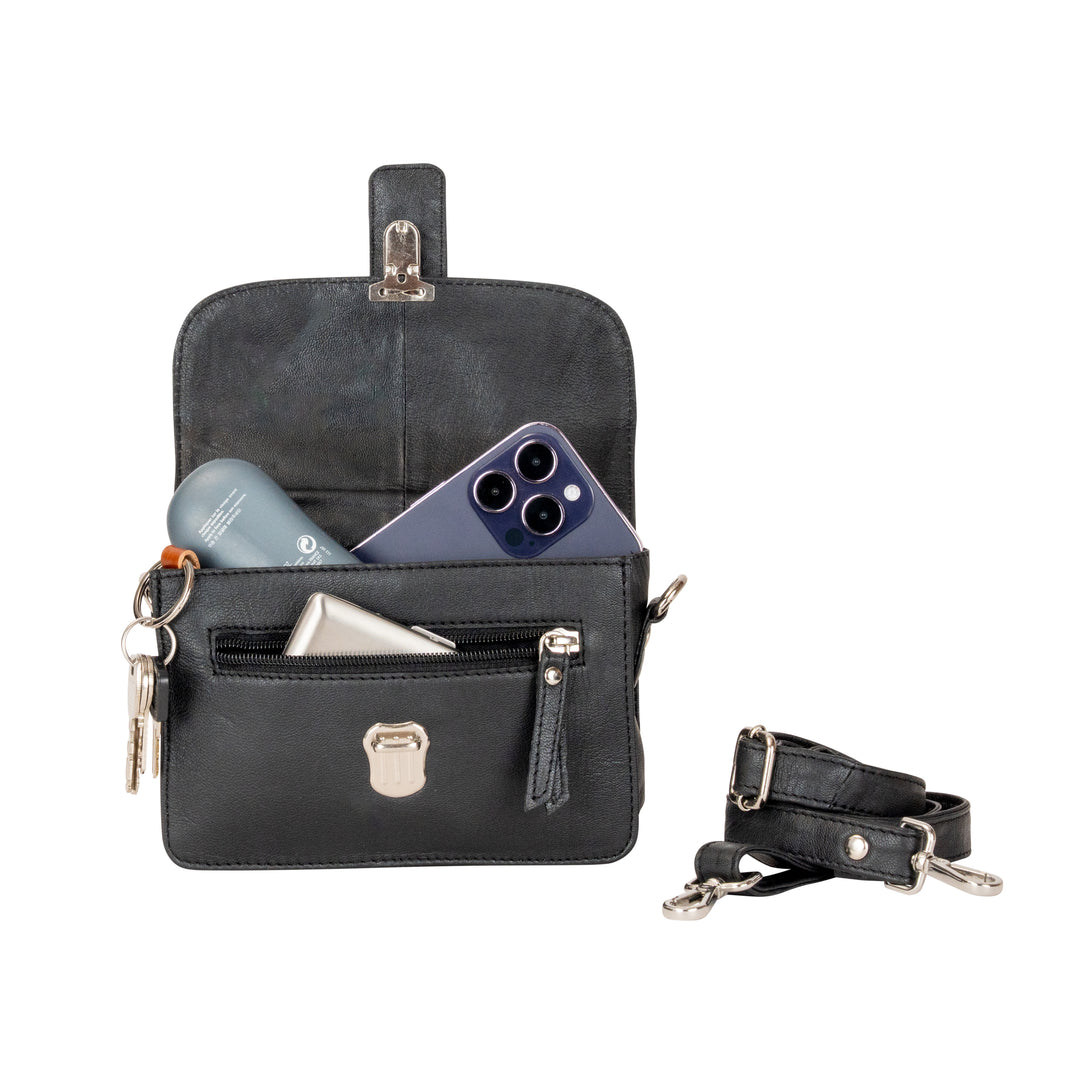 Sunny Mini Genuine Leather Crossbody Bag – 3-Way Convertible Belt Bag - Greenwood Leather