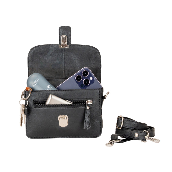 Sunny Mini Genuine Leather Crossbody Bag – 3-Way Convertible Belt Bag - Greenwood Leather
