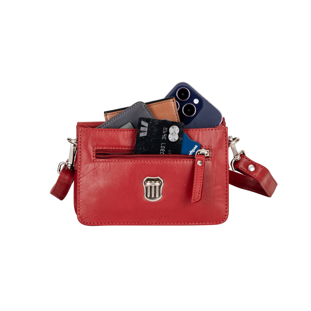 Sunny Mini Genuine Leather Crossbody Bag – 3-Way Convertible Belt Bag - Greenwood Leather