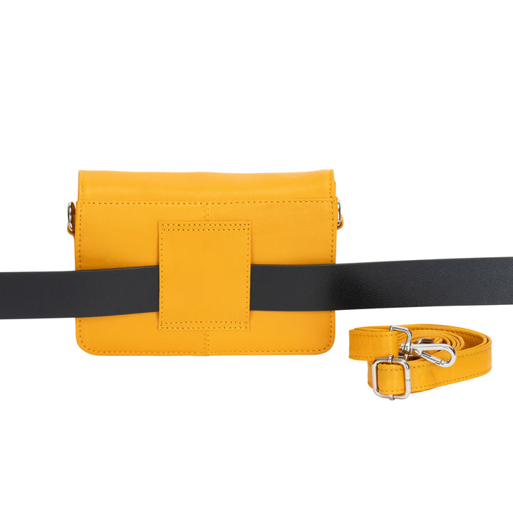 Sunny Mini Genuine Leather Crossbody Bag – 3-Way Convertible Belt Bag - Greenwood Leather