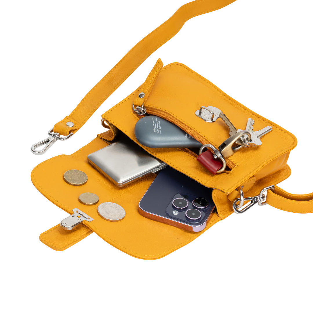 Sunny Mini Genuine Leather Crossbody Bag – 3-Way Convertible Belt Bag - Greenwood Leather