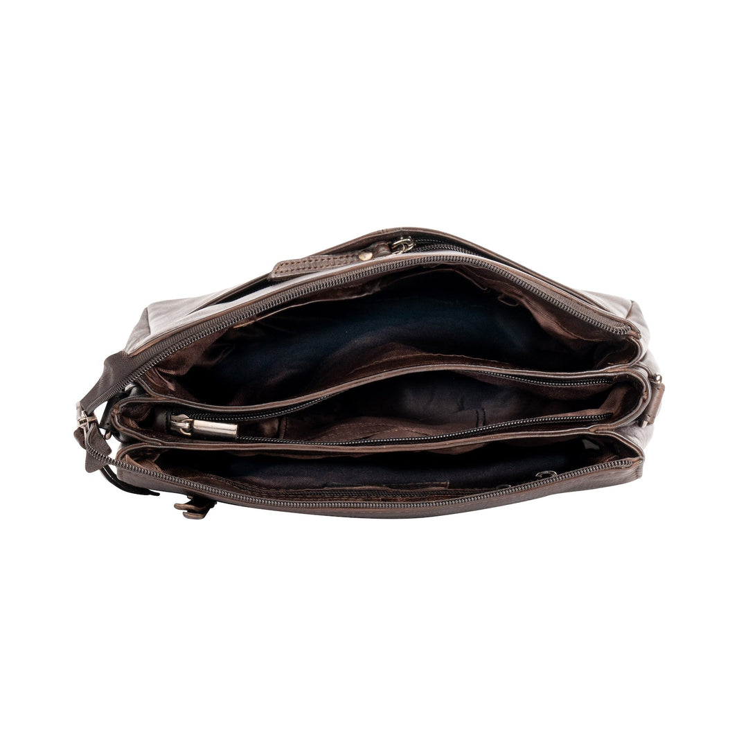 Sac à Bandoulière en Cuir Dubbo - Marron
