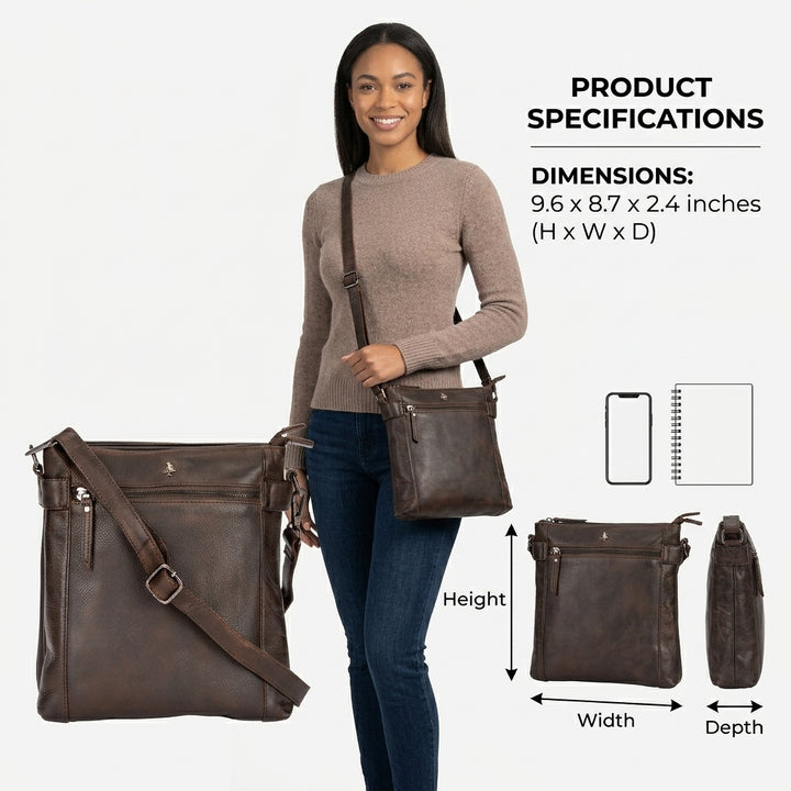 Isalie Leather Crossbody Bag
