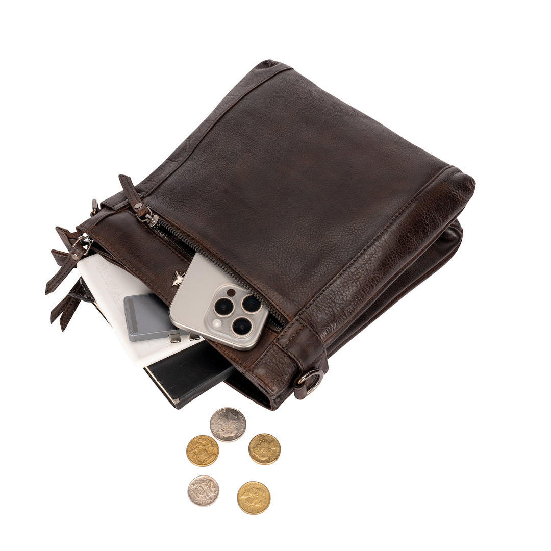 Full-Grain Leather Shoulder Bag for Women - Isalie
