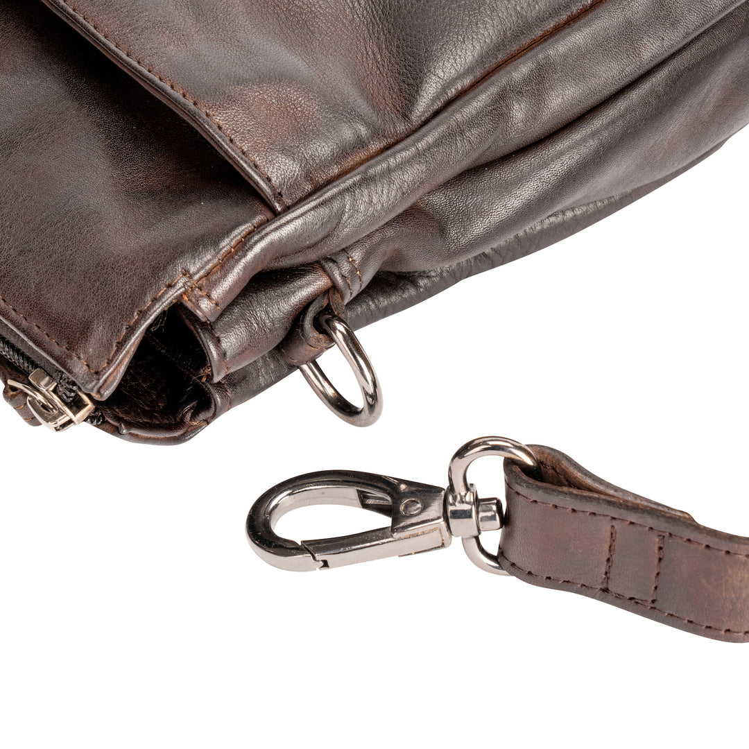 Full-Grain Leather Shoulder Bag for Women - Isalie