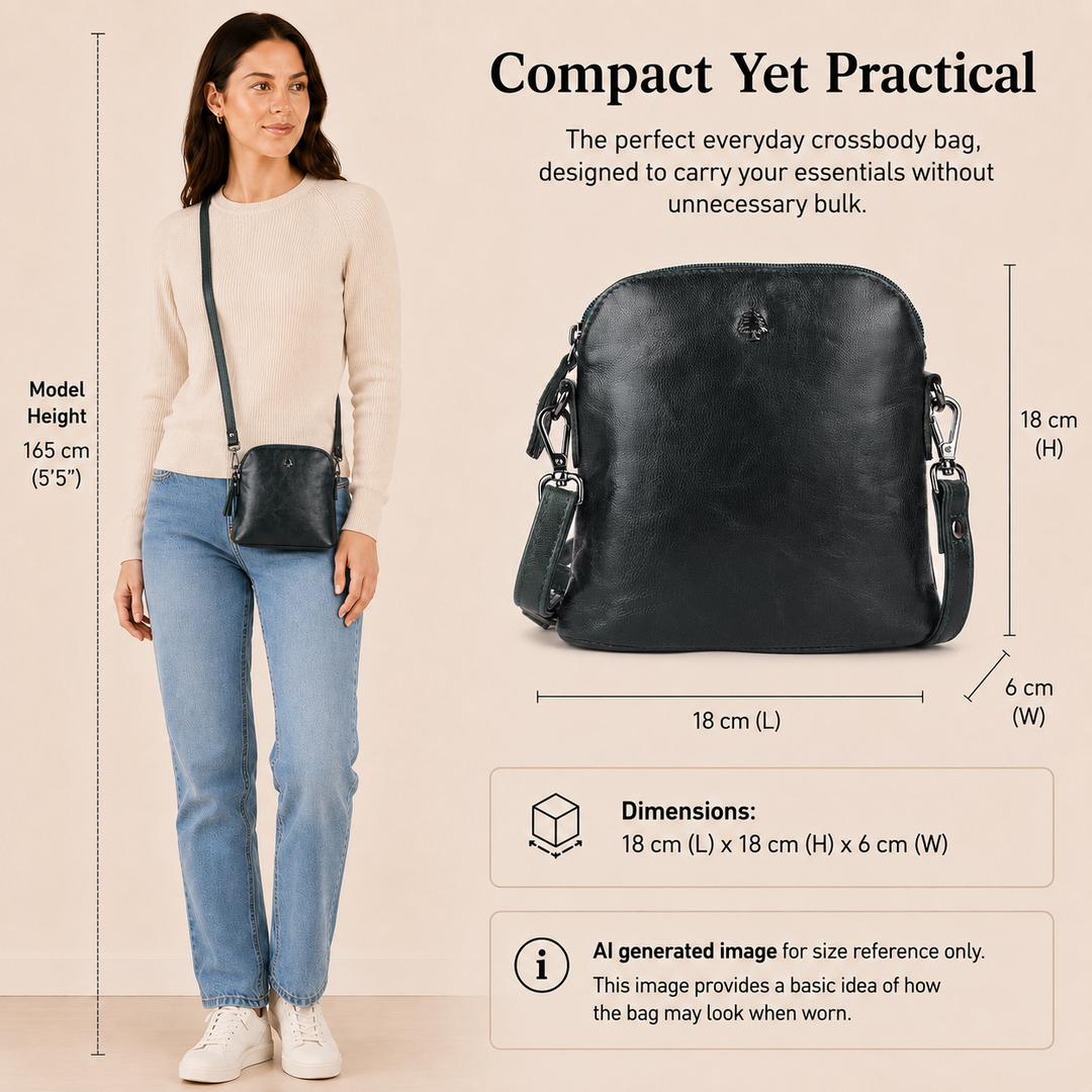 Sac à Bandoulière en Cuir Dubbo - Marron