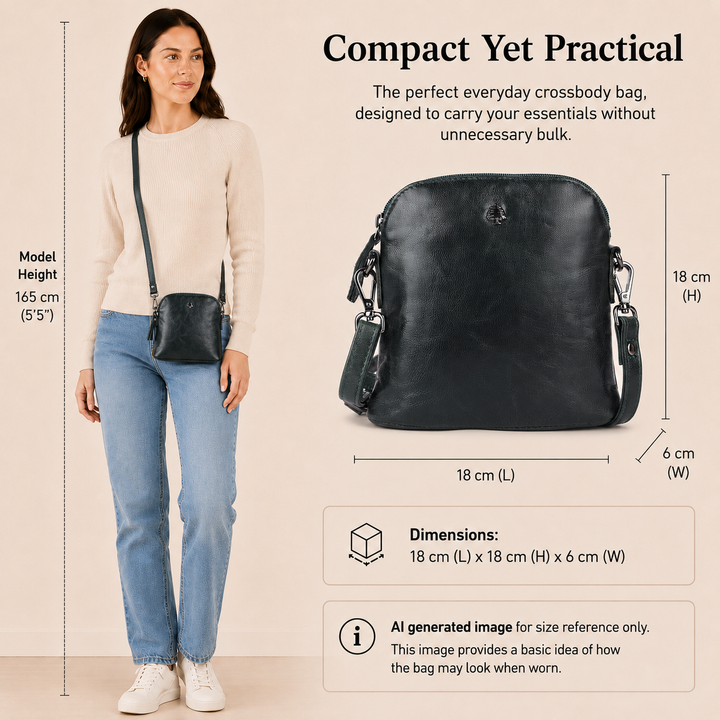 Sac à Bandoulière en Cuir Dubbo - Marron