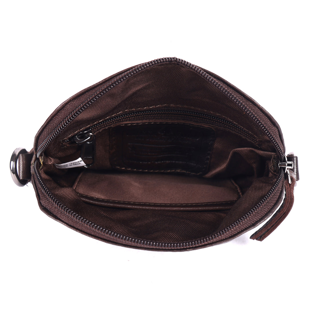 Sac à Bandoulière en Cuir Dubbo - Marron
