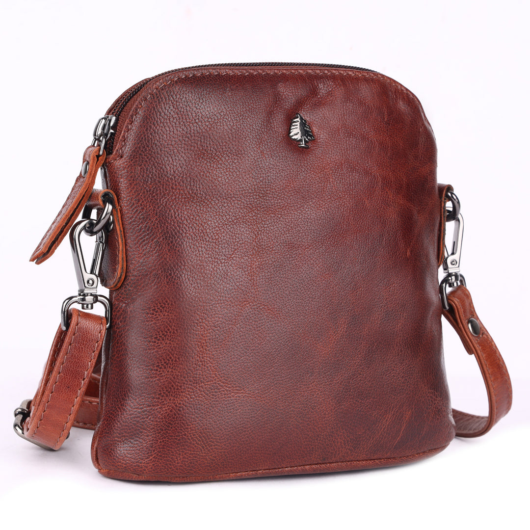 Sac à Bandoulière en Cuir Dubbo - Marron