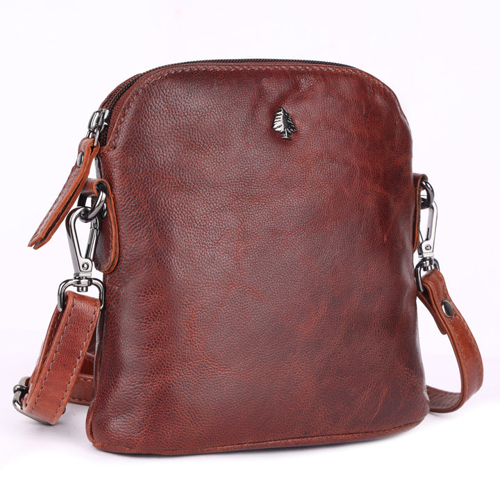 Sac à Bandoulière en Cuir Dubbo - Marron
