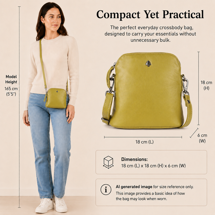 Sac à Bandoulière en Cuir Dubbo - Marron