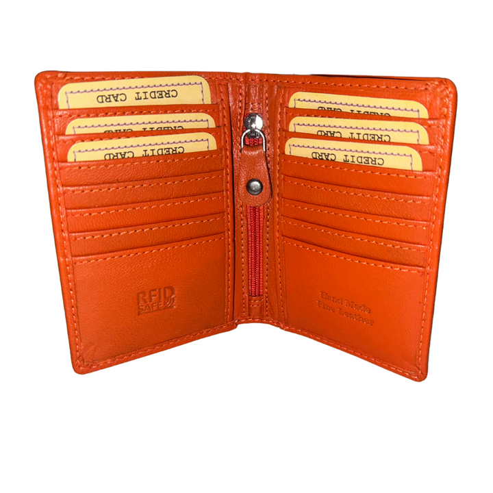 Pocket Card Holder Jamaica Orange - Greenwood Leather