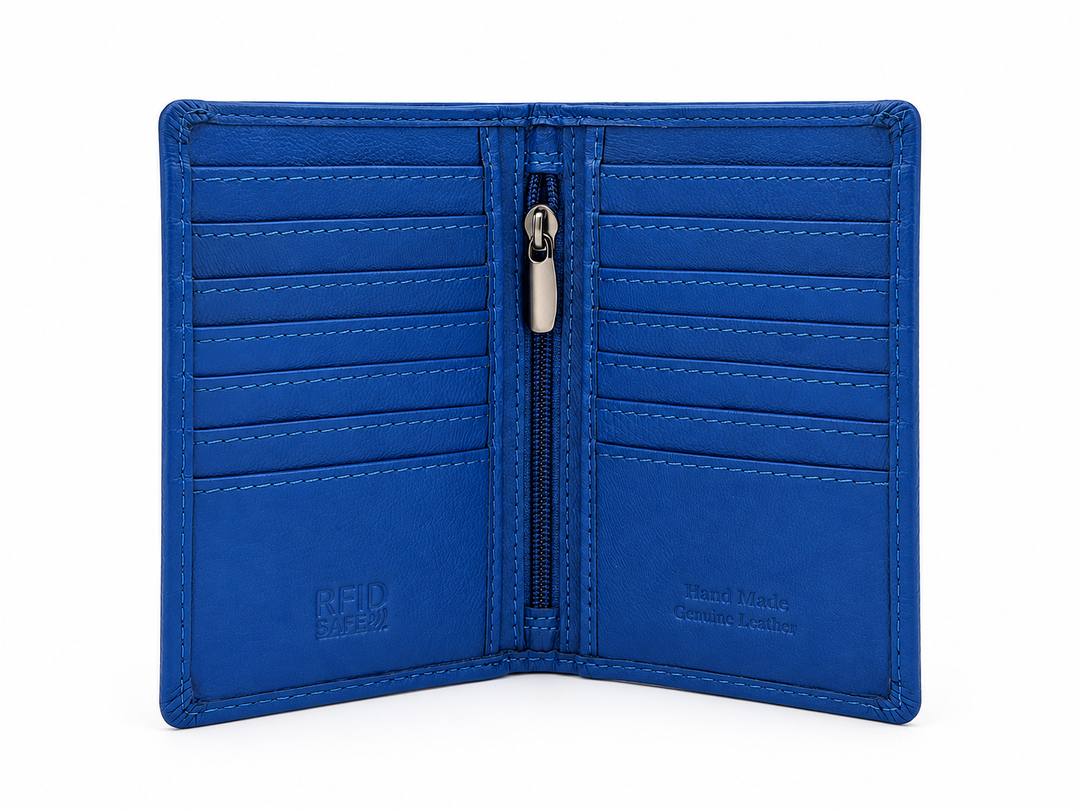 Pocket Card Holder Jamaica Royal Blue - Greenwood Leather