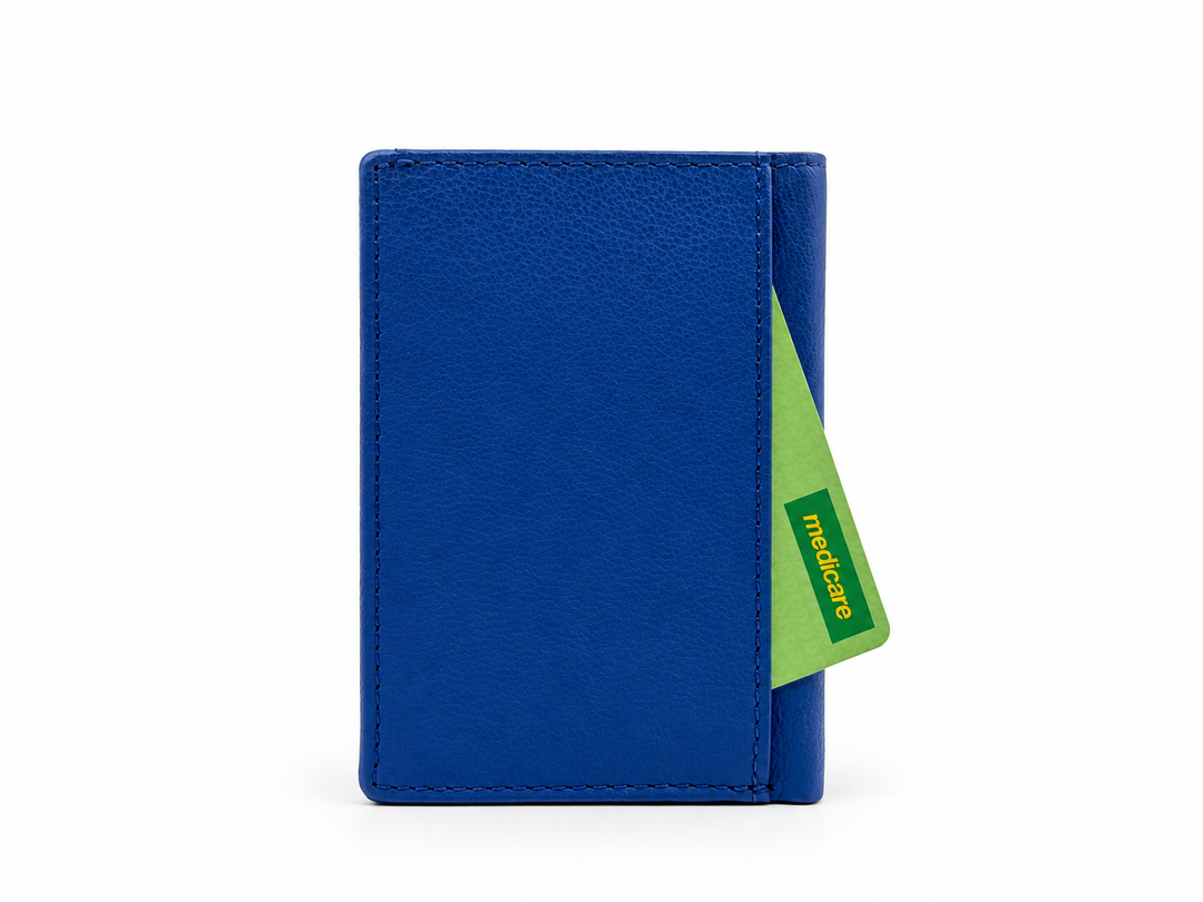 Pocket Card Holder Jamaica Royal Blue - Greenwood Leather
