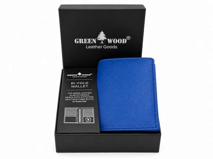 Pocket Card Holder Jamaica Royal Blue - Greenwood Leather