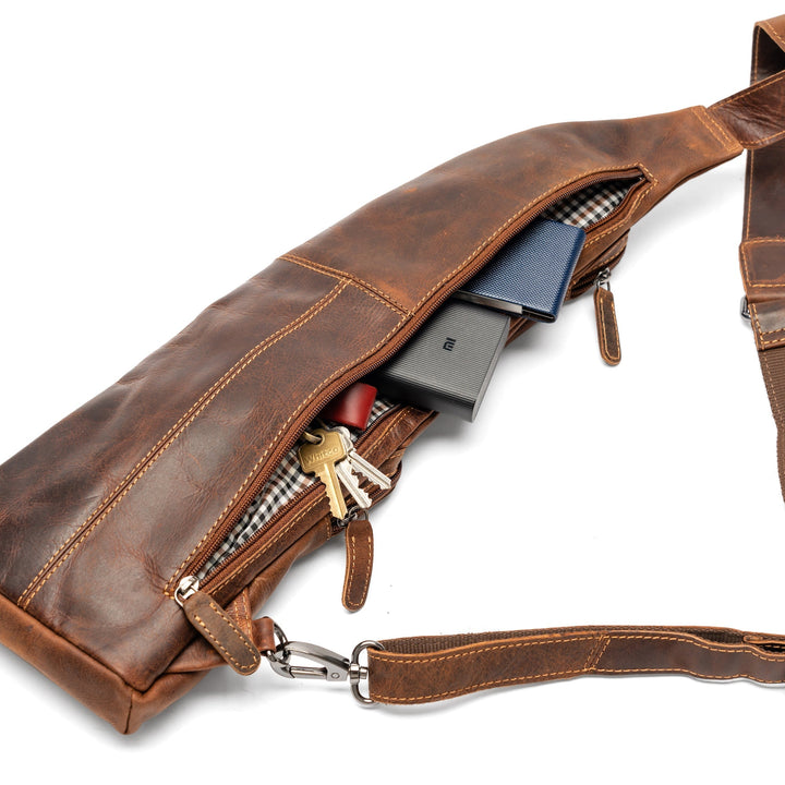 Leather Crossbody Bag Sandal - Harley - Greenwood Leather