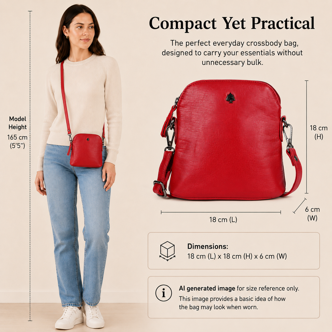 Sac à Bandoulière en Cuir Dubbo - Marron