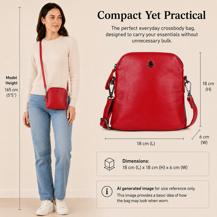 Sac à Bandoulière en Cuir Dubbo - Marron