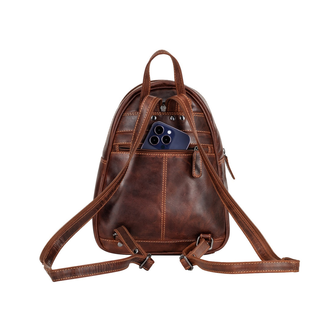 Leather Women Backpack Little Emma - Sandal