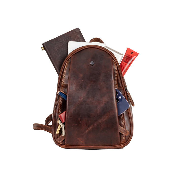 Leather Women Backpack Little Emma - Sandal