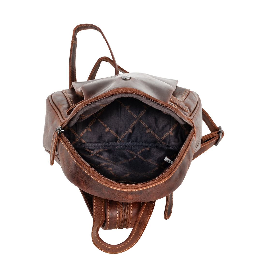 Leather Women Backpack Little Emma - Sandal