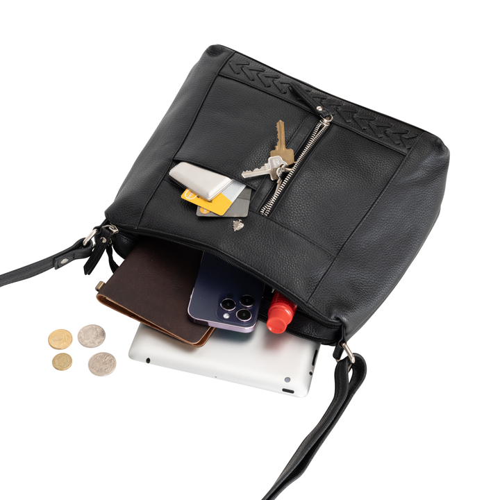 Elegant Leather Crossbody Bag Tressa – Stylish & Functional