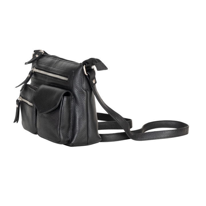 Mila Multi-Pocket Leather Crossbody Bag