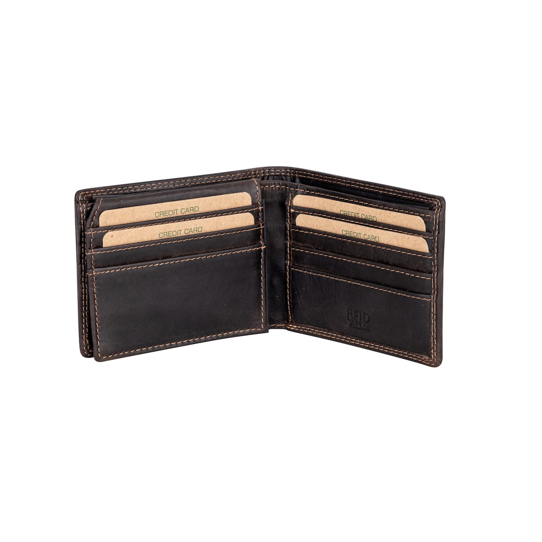 Mason RFID Leather Wallet with Coin Pocket - Greenwood Leather