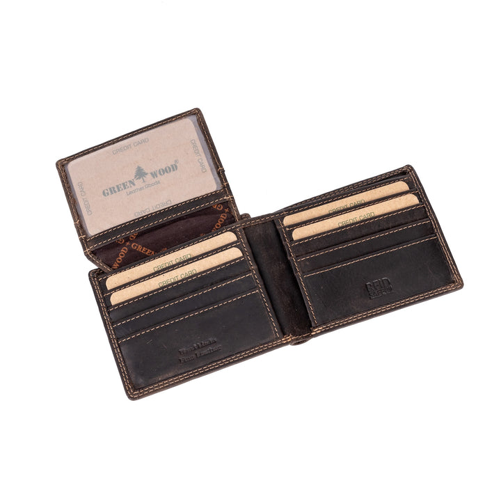 Mason RFID Leather Wallet with Coin Pocket - Greenwood Leather