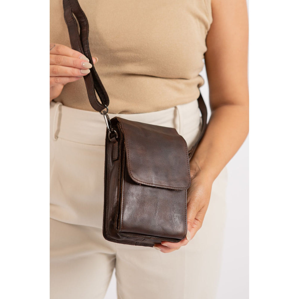 Leather Shoulder Bag Ivy Brown - Greenwood Leather