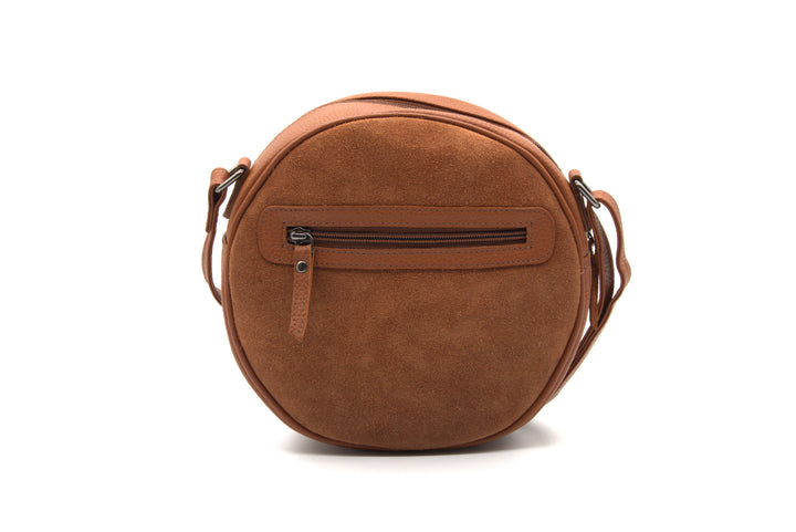 Orla – Genuine Suede Round Crossbody Bag