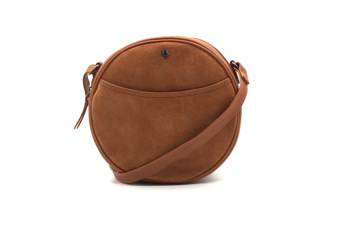 Orla – Genuine Suede Round Crossbody Bag