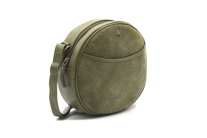 Orla – Genuine Suede Round Crossbody Bag