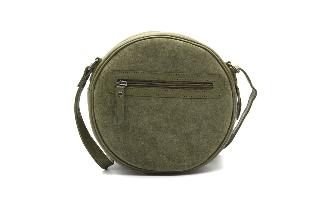 Orla – Genuine Suede Round Crossbody Bag