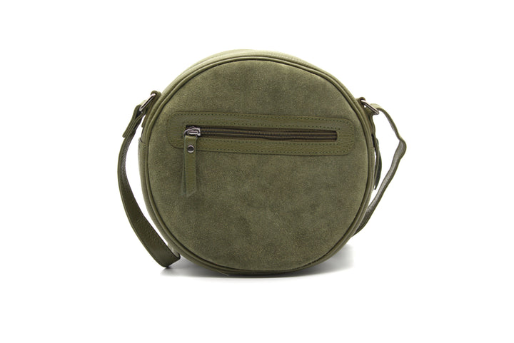 Orla – Genuine Suede Round Crossbody Bag