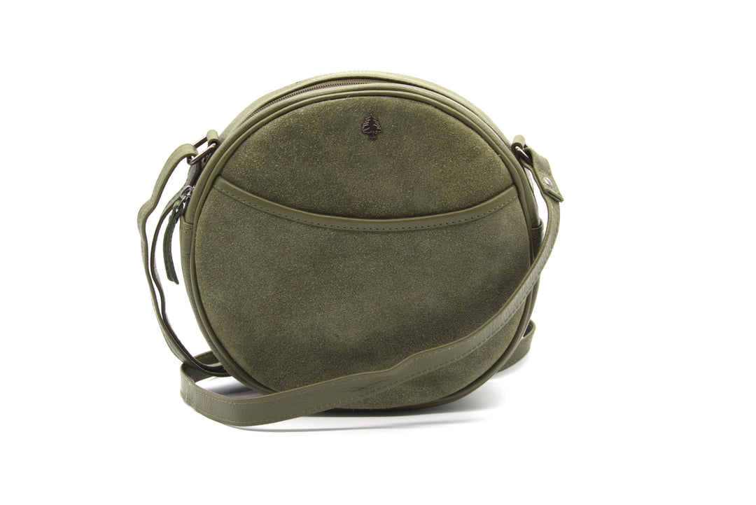 Orla – Genuine Suede Round Crossbody Bag