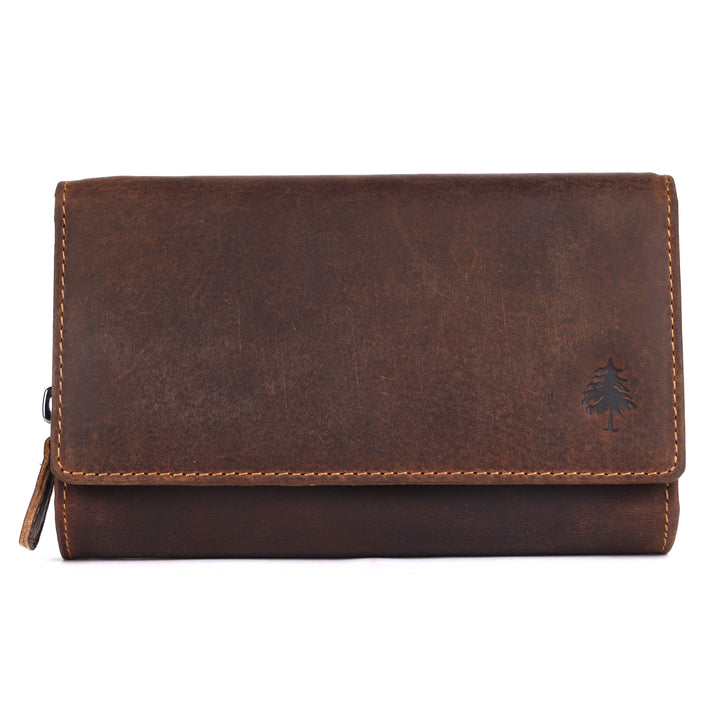 Ladies Full Grain Leather Wallet RFID Clutch - Savannah - Greenwood Leather