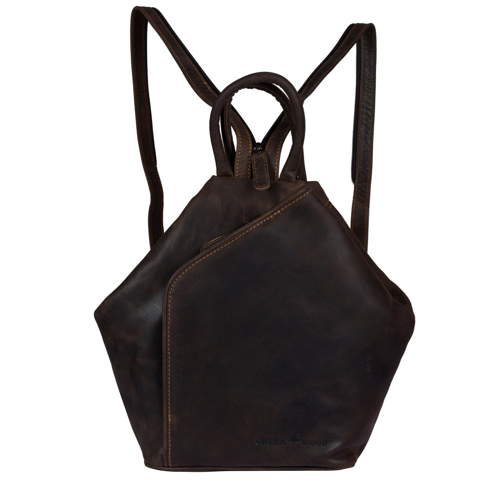 Leather Backpack, Leather Rucksack Bag, Leather bag - Zoe Brown - Greenwood Leather