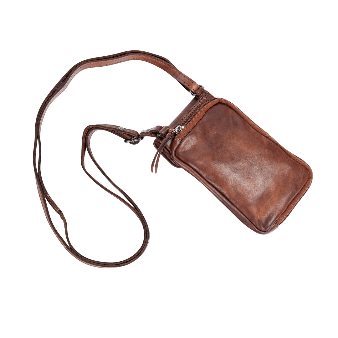 Leather Phone Bag Elk - Cognac - Greenwood Leather