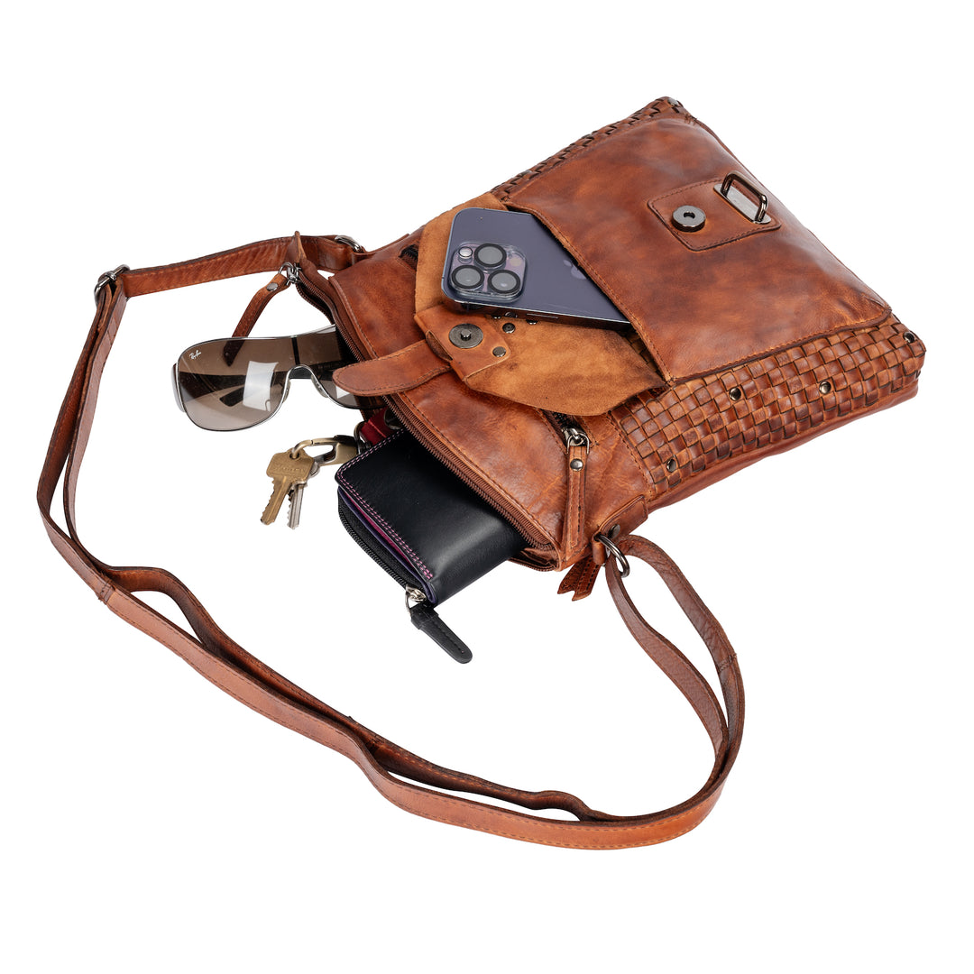 Leather Shoulder Bag - Elsa Cognac - Greenwood Leather