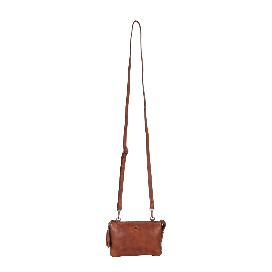 Leather Shoulder Bag Ruby - Cognac - Greenwood Leather