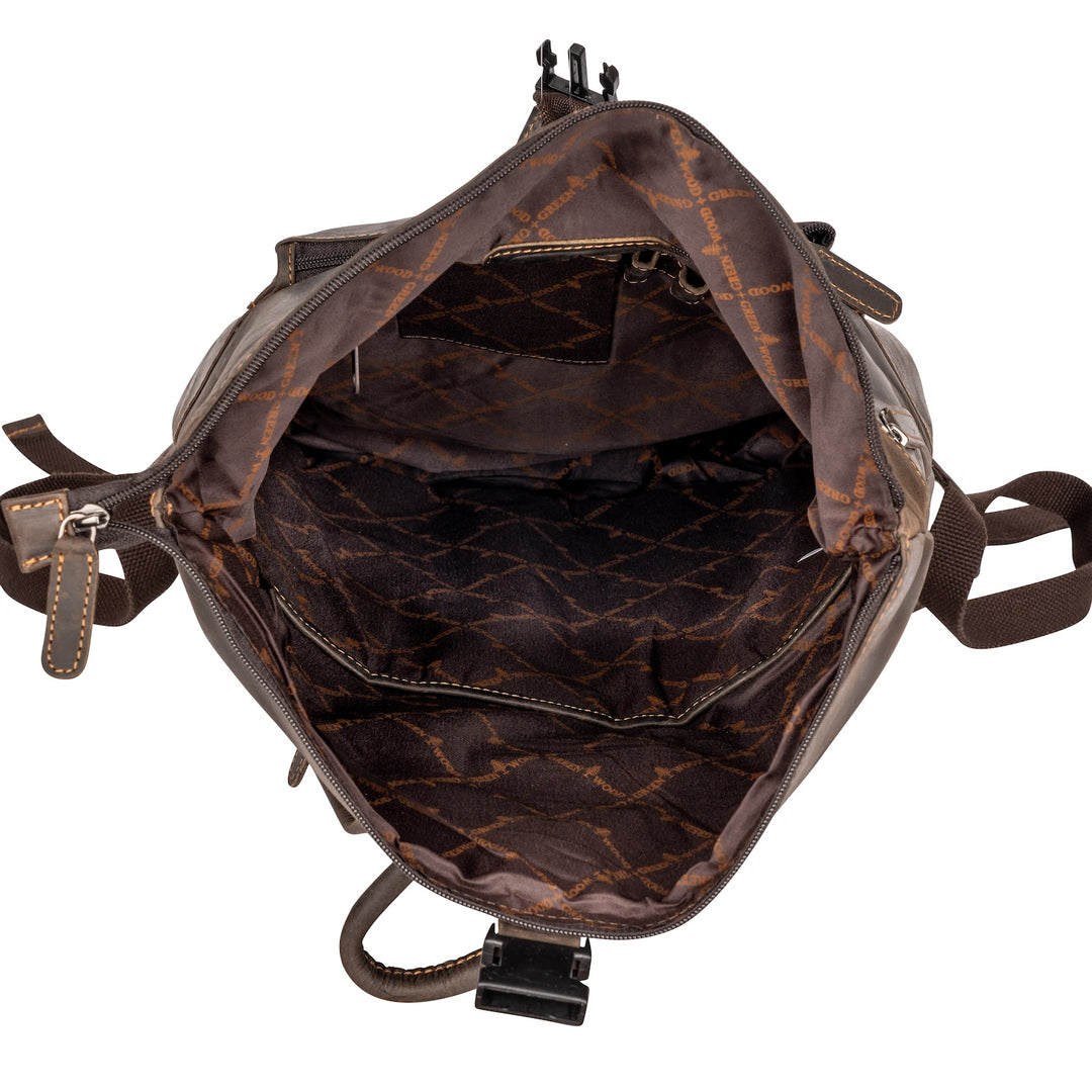 Leather Backpack Oscar - Brown - Greenwood Leather