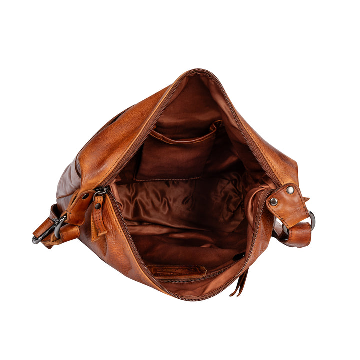 Leather Shoulder bag Bianca - Cognac - Greenwood Leather