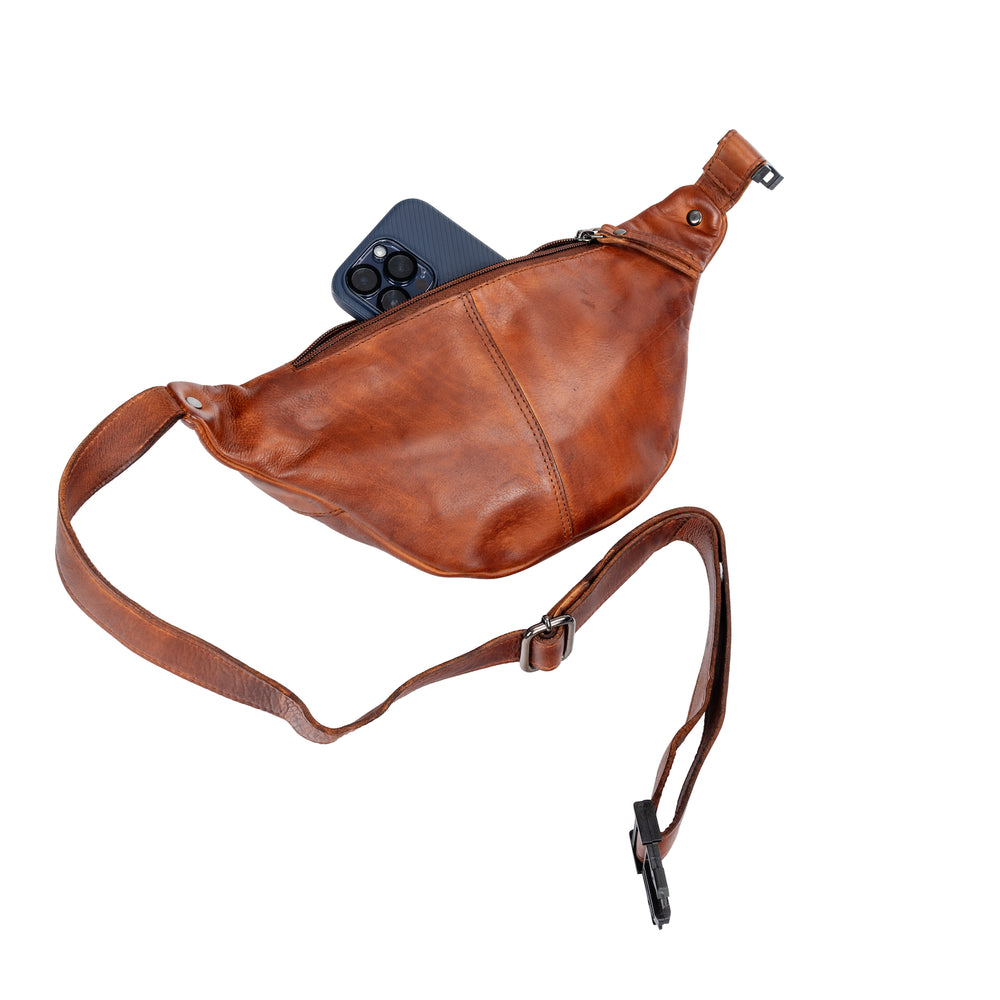 Leather Bum Bag Oregon - Cognac - Greenwood Leather