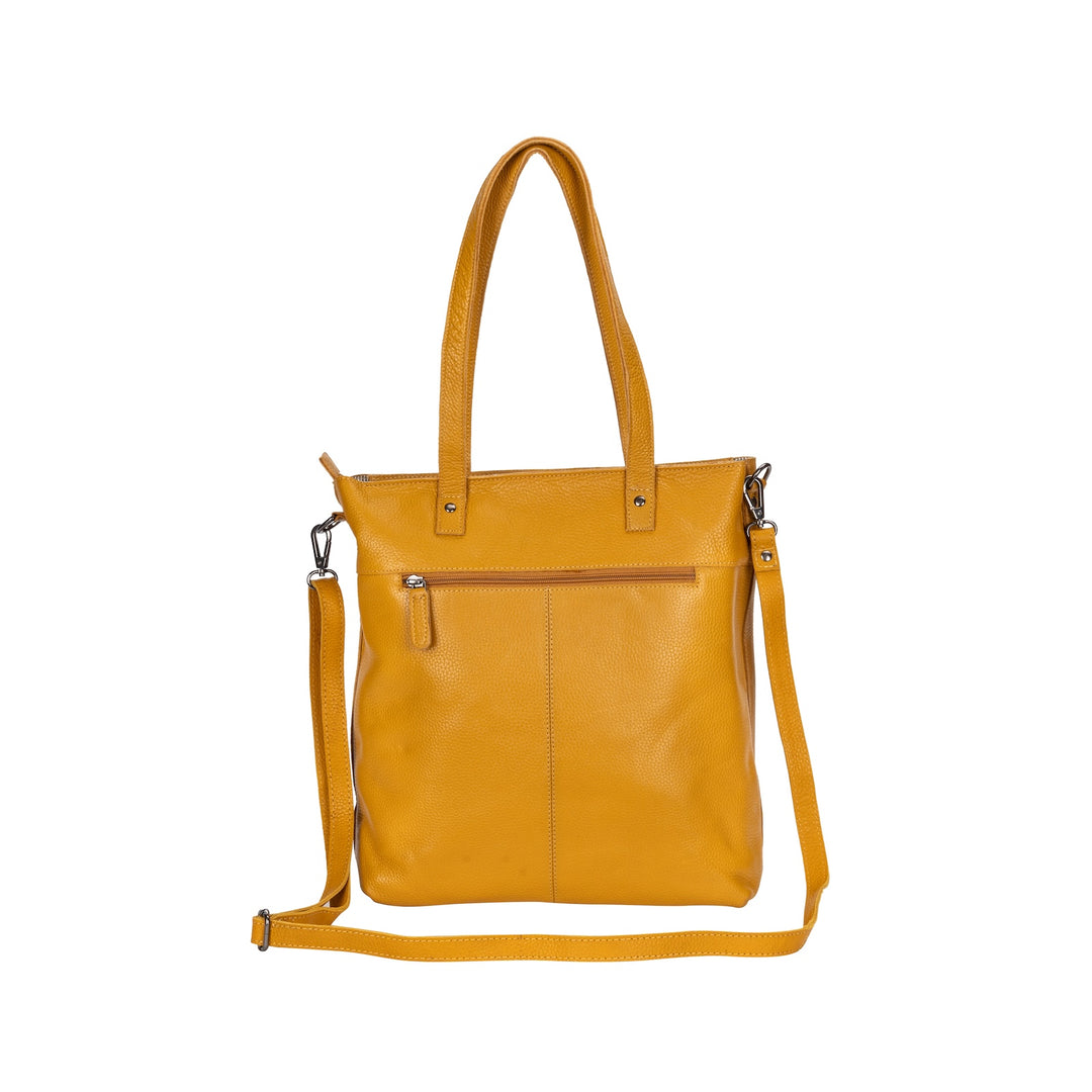 Classic Leather Tote Bag Colorado - Yellow - Greenwood Leather