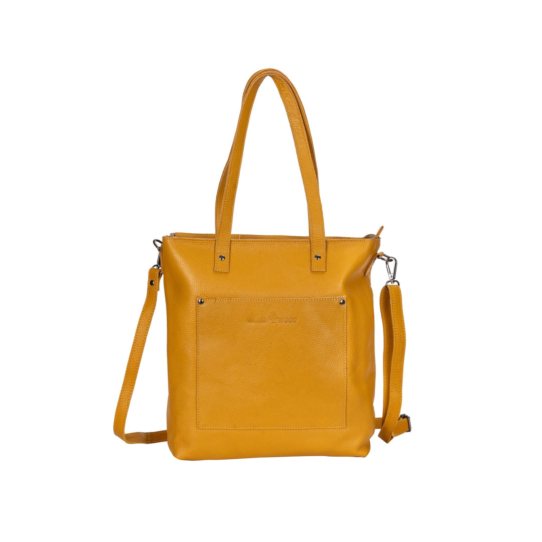 Classic Leather Tote Bag Colorado - Yellow - Greenwood Leather