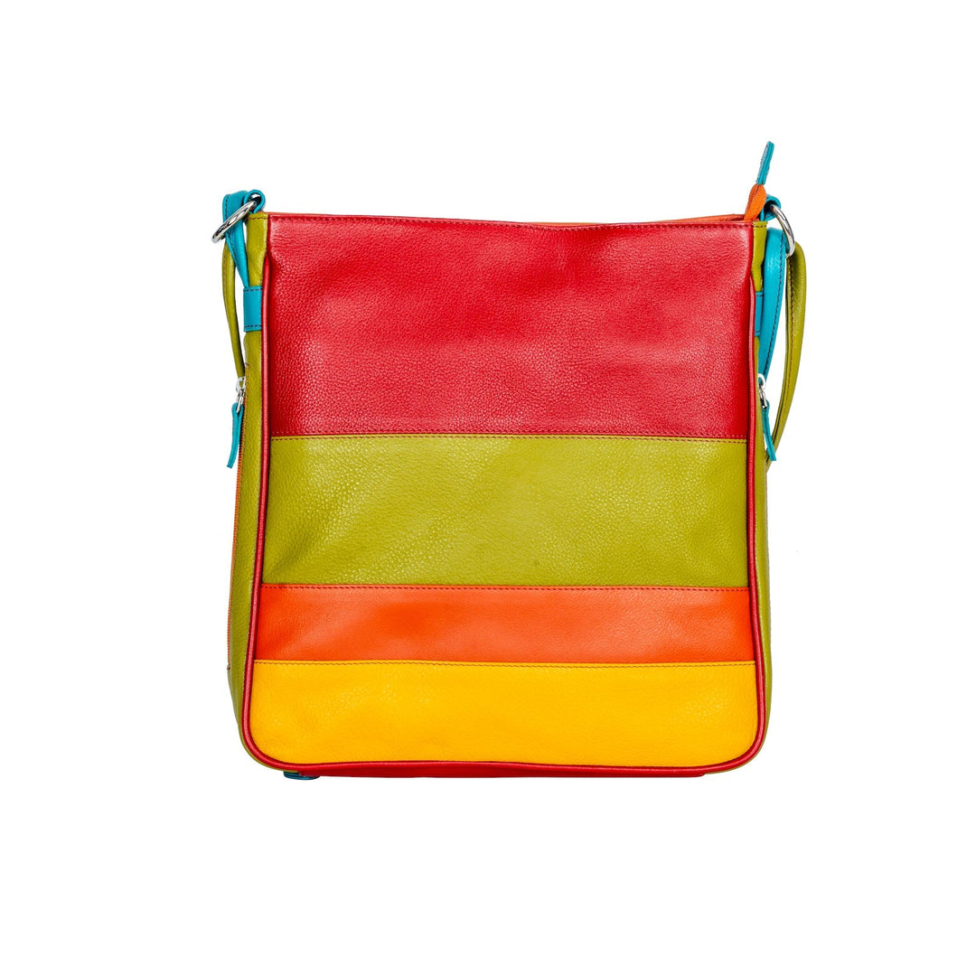 Leather Multicolor Backpack Mae Red - Greenwood Leather