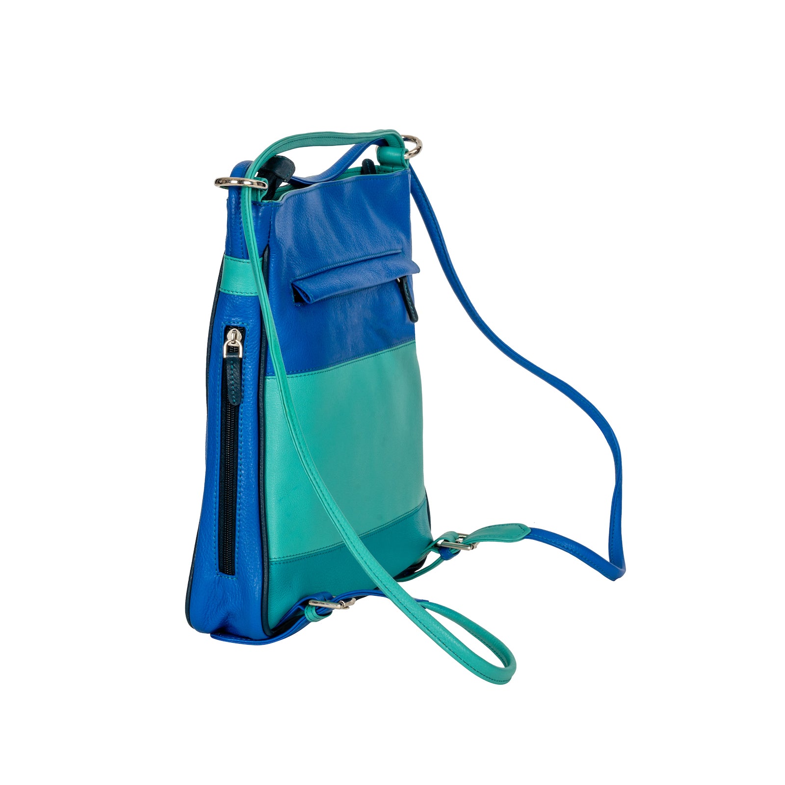 backpack multicolor leather backpack Leather Multicolor Backpack Mae Blue