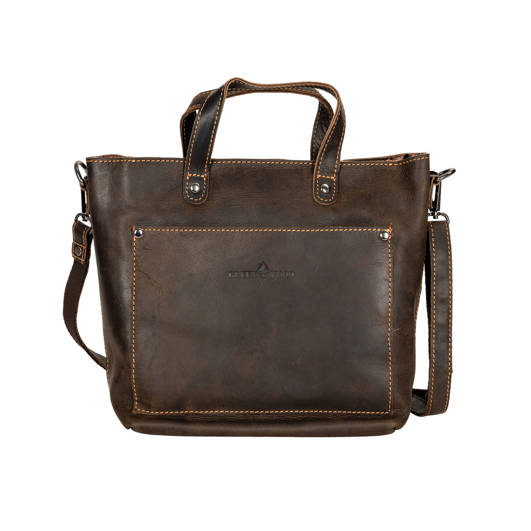 Mini Crossbody Tote Bag Panama - Brown - Greenwood Leather