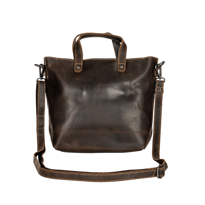 Mini Crossbody Tote Bag Panama - Brown - Greenwood Leather